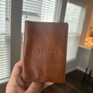 J. Crew Brown Leather Passport Holder
